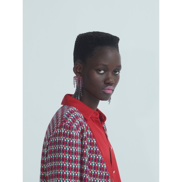 NWOT Zara Frayed Textured Top - Picture 4 of 7